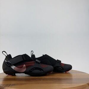 Womens Nike SuperRep Cycle Black Hyper Crimson Cycling Shoes Size 6.5 M EUC